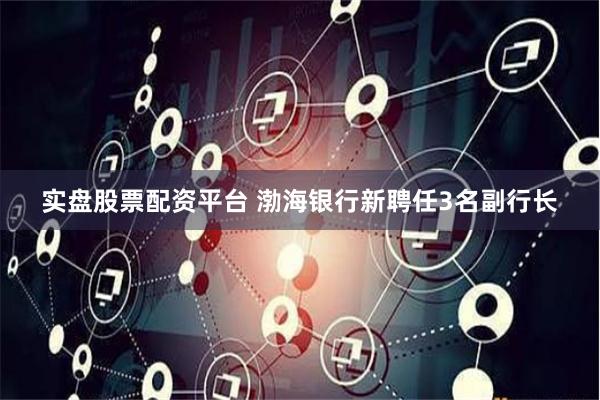 实盘股票配资平台 渤海银行新聘任3名副行长